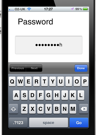 Password input type