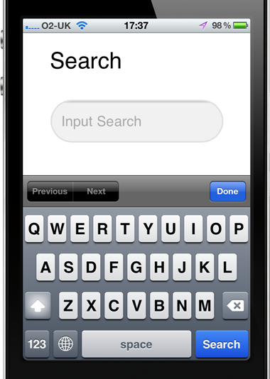 Search input type