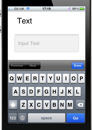 Text input type